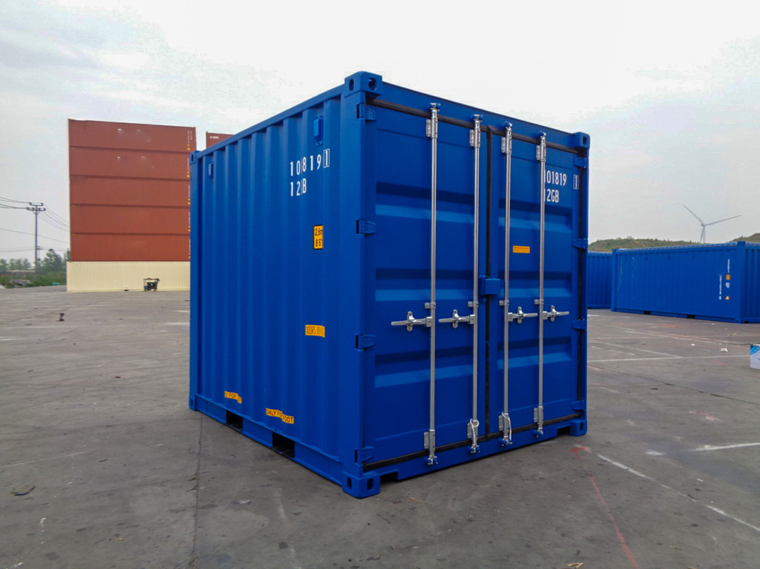10 pés azuis Contentor Marítimo 10 Pés Dupla Porta Azul - Image 1