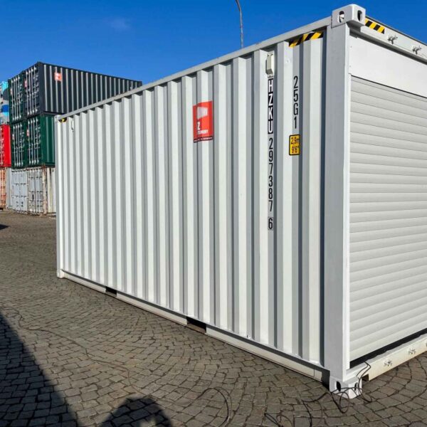 Contentor Marítimo 20 Pés High Cube com Porta Enrolável